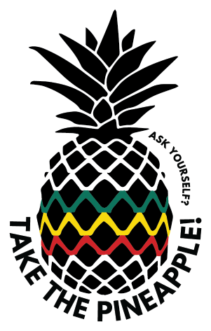 Take the Pineapple Logo Sticker